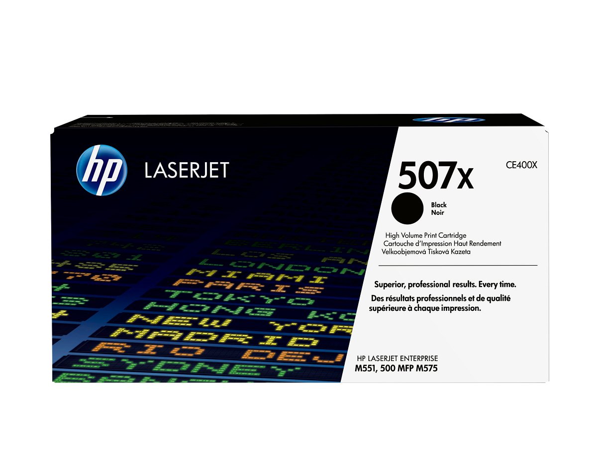 HP 507X High Yield Black Original LaserJet Toner Cartridge (CE400X)
