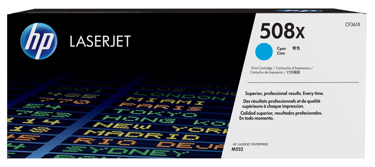 HP 508X High Yield Cyan Original LaserJet Toner Cartridge (CF361X)