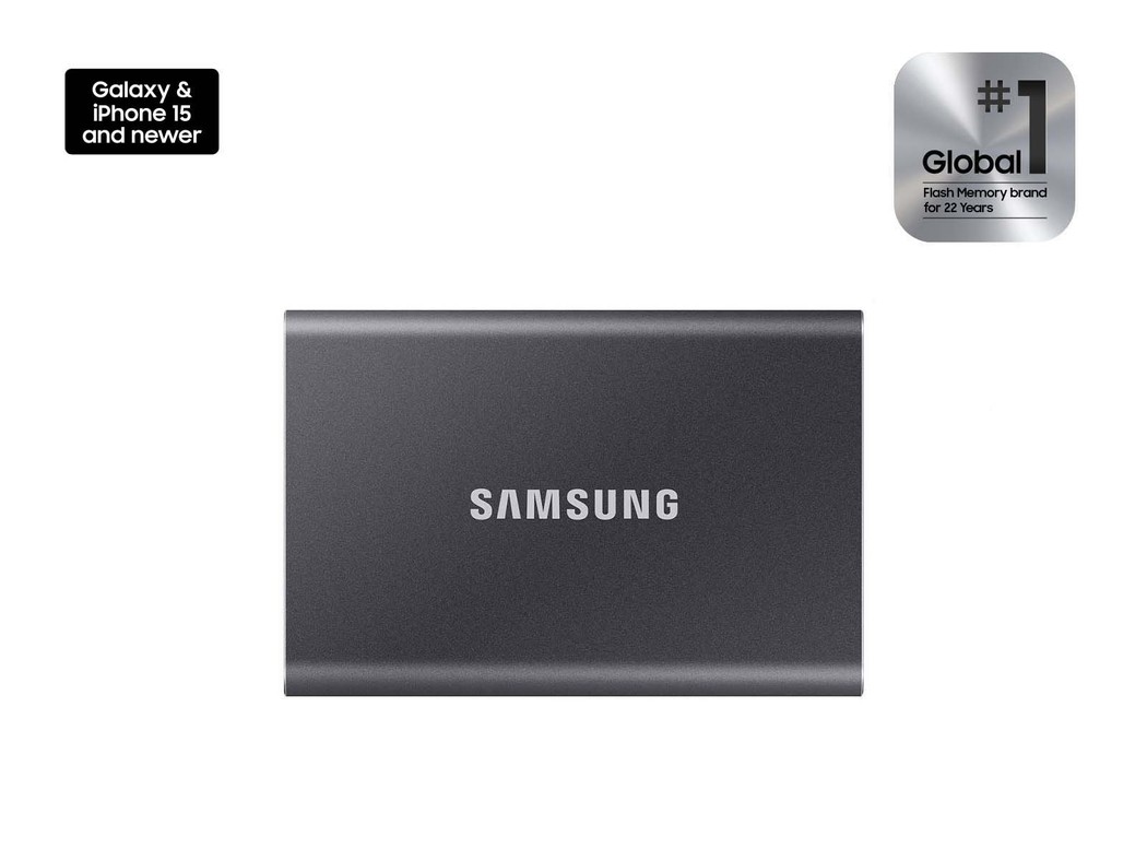 Samsung SSD Samsung MU-PC4T0T T7 Portable SSD 4 TB; Transfer speed up to 1050 MB/s; USB 3.2 (Gen2; 10Gbps) backwards compatible; AES 256-bi