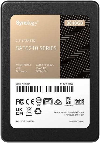 Synology 3.84TB SAT5210 SATA III 2.5'' Internal SSD