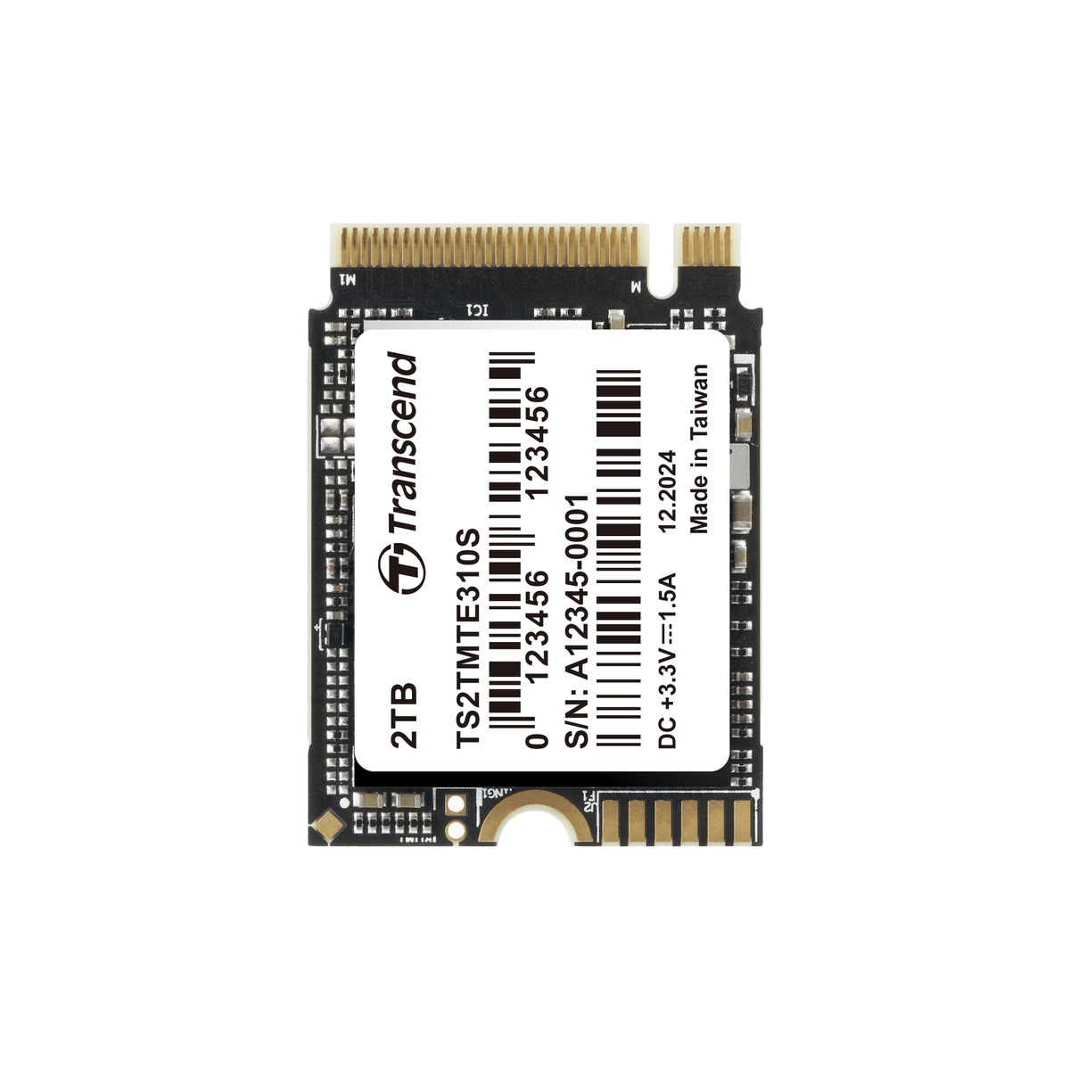 Transcend 2 TB MTE310S PCI-E GEN 4x4 M.2 2230 SSD 3D NAND - 5000 MB/s Read 4000 MB/s Write - 1200 TBW