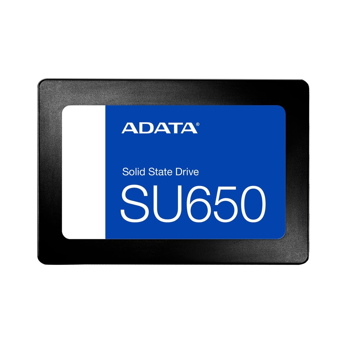 Adata ultimate SU650 2Tb/1920Gb 2.5" SATA6G SSD , 3D-TLC - 24Gb SLC+ 2Gb DDR3 caching , with AES-256 security + Agile ECC + VPR (Virtual Parity Recovery) technology , compressible data (ATTo) read/write : 520/320mb/sec , incompressible data (AS-SSD) read/write : 520/450mb/sec , Random Read/Write 4K : 40000/75000 ioPS , with BGC (Background Garbage Collection) - 2 millions MTBF with 560TBW - 3 years warranty
