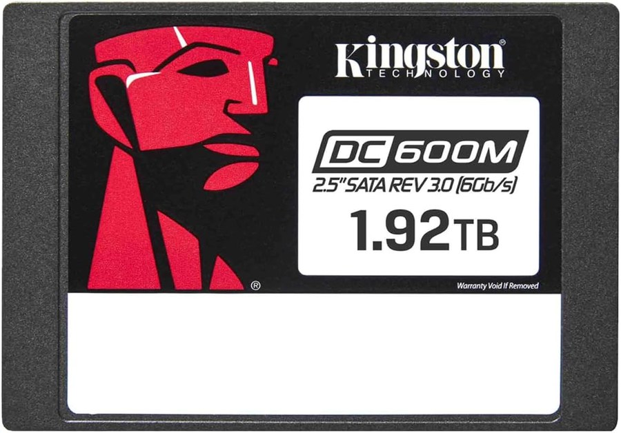 Kingston SEDC600M/1920G enterprise Data Center DC600M ( Mixed-use ) series - designed for 24x7 business-critical applications , firmware-controlled PLP ( Power Loss Protection ) with Tantalum Capacitors , with 256bit AES encryption + SmartECC to protect against read errors , with Enterprise SMART Tools- 1920Gb 2.5" SATA6G 3D TLC SSD , read : 560mb/sec / write 530mb/sec , Random Read/Write 4K : 94000/78000 ioPS , 2 millions MTBF , 1 DWPD with 3504TB TBW - 5 years warranty