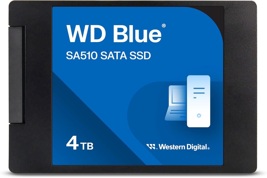 WesternDigital bLue SA510 WDS400T2B0A 2.5" SSD , 4Tb/4000Gb , 3D TLC with SLC cache , SATA6G - Sequential Read read/write : 560/530mb/sec , Random Read/Write 4K : 95000/82000 ioPS , 1.75 millions MTBF with 600TBW - 5 years warranty