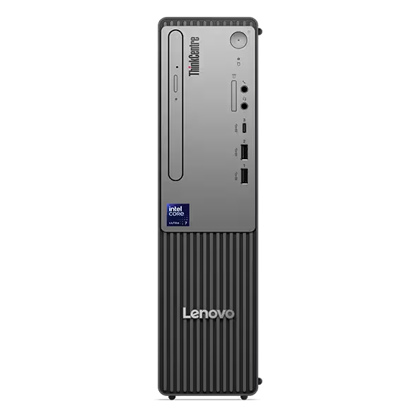Lenovo ThinkCentre neo 50s Gen 6, Intel Core™ Ultra 5 225, 10C (6P + 4E) / 10T, Max Turbo up to 4.9GHz, 20MB Intel® Smart Cache, 1x 16GB UDIMM DDR5-5600 (Two DDR5 UDIMM slots, dual-channel capable, Up to 64GB DDR5-5600), 512GB SSD M.2 2280 PCIe® 4.0x4 NVMe®, Integrated Intel® Graphics, Windows® 11 Pro, English, Integrated 100/1000M, Intel® Wi-Fi® 6E AX211, 802.11ax 2x2 + BT5.3, Front ports: 1x USB-C® (USB 5Gbps / USB 3.2 Gen 1), with 15W charging, 2x USB-A (USB 5Gbps / USB 3.2 Gen 1), 1x headphone / microphone combo jack (3.5mm), 1x microphone (3.5mm).  Rear ports: 2x USB-A (Hi-Speed USB / USB 2.0), 2x USB-A (USB 5Gbps / USB 3.2 Gen 1), one supports Smart Power On, 1x HDMI® 2.1 TMDS, 1x DisplayPort™ 1.4, 1x Ethernet (RJ-45), 1x line-out (3.5mm), One PCIe® 4.0 x16, low-profile, length ≤ 155mm, height ≤ 70mm, One PCIe® 3.0 x1, low-profile, length ≤ 155mm, height ≤ 70mm, Three M.2 slots (one for WLAN, two for SSD), USB Calliope Keyboard, Black, English (EU), USB Calliope Mouse, Black, 3 Year Onsite Warranty,