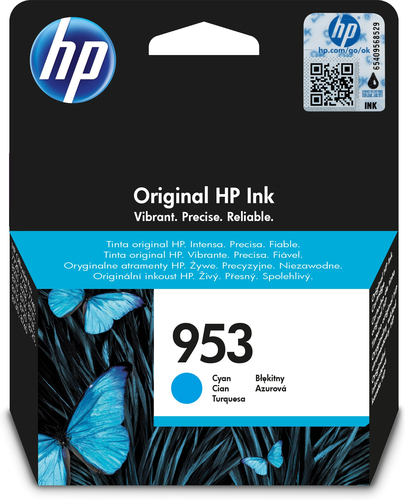 HP F6U12AE ( no.953 ) Cyan ink , 700pages - for hp officejet pro 7720, 7730, 7740, 8210, 8218, 8710, 8715, 8720, 8725, 8730