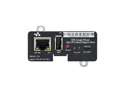 Unknown HP SINGLE PHASE 1GB UPS NETWORK MANAGEMENT MOD