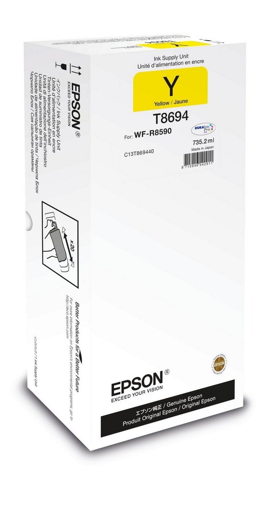 Epson Ink Bags Yellow XXL WF-R8590 75000 pages