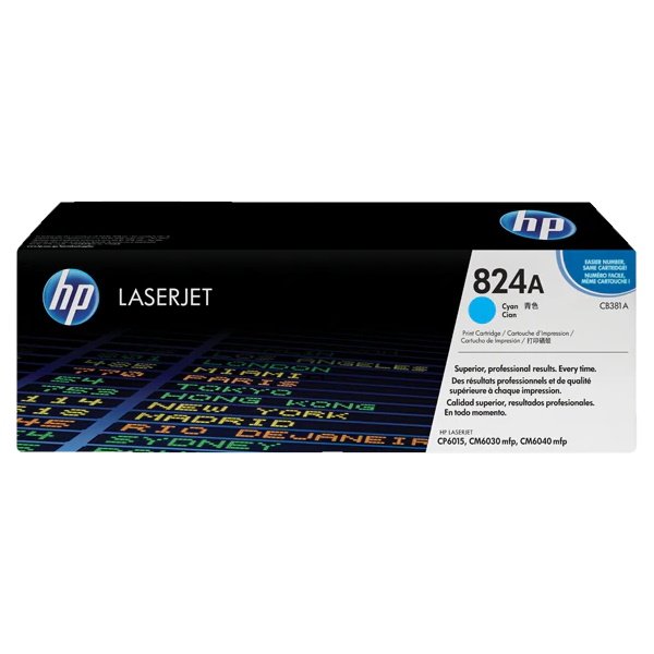 HP 824a Original Cyan Laserjet Toner Cartridge For HP Color Laserjet Cp6015:cm6030:cm6040