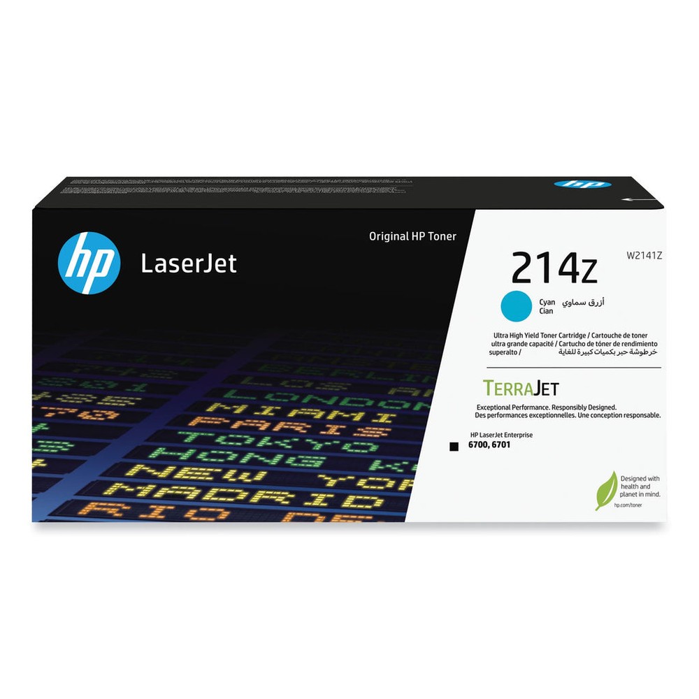 HP 214z Ultra High Yield Original Cyan Laserjet Toner Cartridge For 6700 Ent Sfp