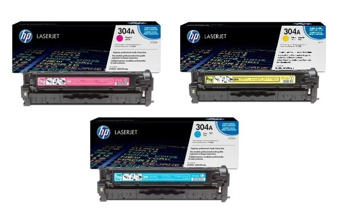 HP 304a Cym Tri-pack Laserjet Toner Cartridge For Clj Cp2025:cm2320mfp
