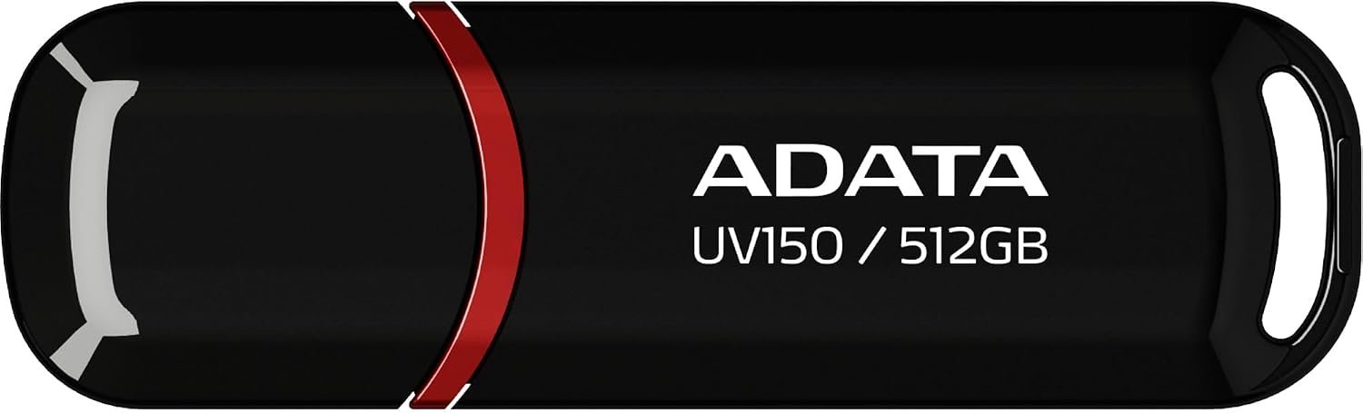 Adata UV150 512GB USB3.2 Gen1 Type-A Flash Drive - Black