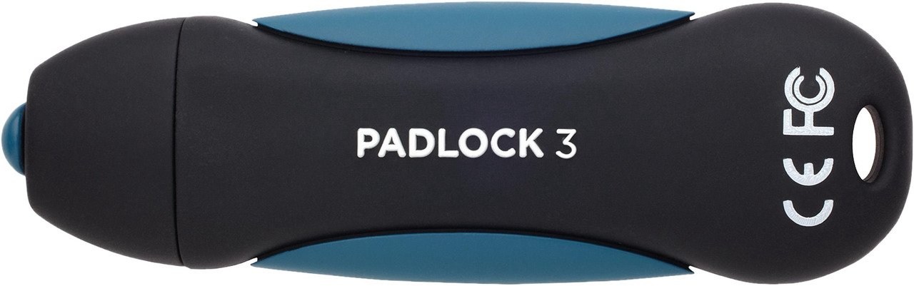 Corsair CMFPLA3B-16GB Padlock 3 , 16Gb USB3.0 flash drive , with hardware-secured lock ( with customizable 10x digit numeric combination lock ) + built-in hacking detection ( locks device for 2 minutes after 5 failed attempts ) , durable + water resistant , include True Crypt security application for AES-256 encryption - 3 years warranty
